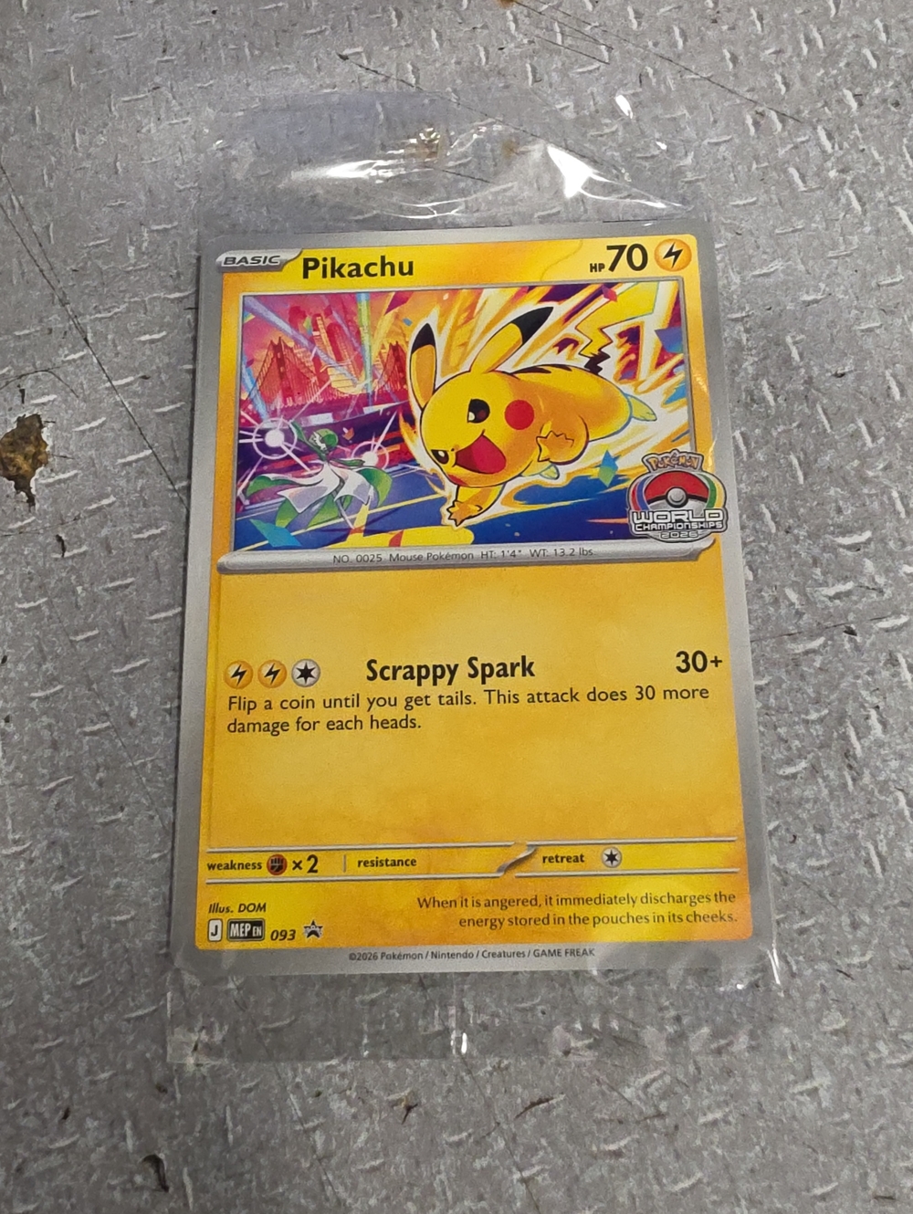 Pokemon Pikachu World Championships 2026 Promo